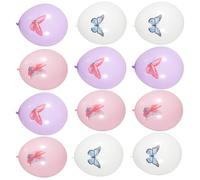 HOMSFOU Ballons en Latex 12 Pouces Motif et Fleurs, Lot de 18 Pièces pour Décoration Anniversaire, Fête et Accessoires Photo, Décoration de Ballons Colorés et Imprimés Joyeux