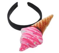 HOMSFOU Bandeau Cheveux Motif Crème Glacée Rose, Serrage-tête Fin Léger 20,5x15,8x3 Cm, Accessoires Coiffure Femmes pour Maquillage, Spa et Soirées Cosplay