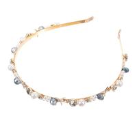 HOMSFOU Bandeau Serrage-tête Étoile de Mer en Perles et Cristaux, Accessoire Coiffure Mariage Plage, Bijou Tête Sirène Élégant pour Femmes, 1 Pièce