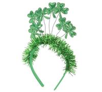 HOMSFOU Bandeau Trèfle Vert Léger et Polyvalent Saint-patrick, Accessoire Photo Festif en Tissu et Plastique Design Distinctif Plupart des Personnes