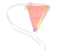 HOMSFOU Banderole de Fanions en Coton pour Fête D'anniversaire Garçon et Filles, Décoration Intérieure Festive Fanions Triangulaires Créatifs et Colorés