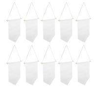 HOMSFOU Bannière Murale Sublimable en Toile Vierge 50x30 Cm, Lot de 10 Pièces Couleur Bois Naturel, pour Décoration Chambre Garçon et Filles, Support D’affichage pour Épingles, Fanion DIY