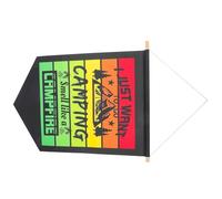 HOMSFOU Bannière Triangle Portable Oxford Drapeau de Camping Décoratif pour Extérieur Fanion Suspendu pour Fête et Jardin Décoration et Facile à Accrocher