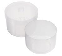 HOMSFOU Barquette de Nettoyage en Plastique Pp Couvercle Amovible pour Outils Manucure et Pinces à Épiler, Robuste et Pratique pour Salon de Nail Art Professionnel