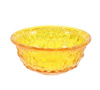 HOMSFOU Bassin Monétaire Décoratif en Cristal Jaune, Décoration de Table | Finition Lisse et Format Compact, pour Table, Maison et Décor Feng Shui
