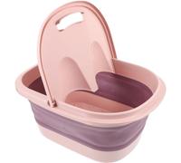 HOMSFOU Bassine de Bain Pieds Pliable en Plastique et Silicone, Seau de Bain de Pieds Confortable et Compact, pour Usage Familial et Extérieur
