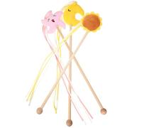 HOMSFOU Bâtonnets de pour Chat Plusieurs Styles Ensemble de 3 en Peluche Colorée Formes Cartoon, Stimulant pour Chatons Couleur Aléatoire pour Jouer et Plusieurs Styles