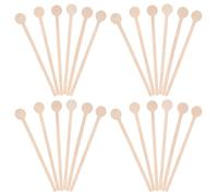 HOMSFOU Bâtonnets Mélangeurs en Bois 100 Pièces à Extrémités Arrondies, Cuillères à Mélanger pour Boissons Chaudes et Froides, Agitateurs Café, Thé, Cocktails, Usage Maison, Réutilisable