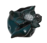 HOMSFOU Bec de Remplacement en Céramique Couleur Vert Paon pour Fontaine Extérieure, Sortie d'eau Cascade Décorative pour Jardin, Accessoire Bassin de Circulation d'eau, Décoration