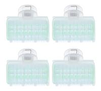 HOMSFOU Bigoudis Auto-agrippants Grand Format 4 Pcs, Rouleaux à Cheveux en Plastique, Accessoire Coiffure sans Chaleur pour Boucles Naturelles, Outil Coiffant Maison pour Frange Aérienne