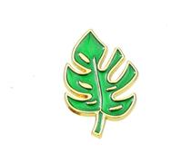 HOMSFOU Bijoux Fantaisie en Alliage de Zinc 4 Pièces de Cactus, Cocotier et Feuille Monstera, Accessoire Solide pour Écharpes et Paquet, Présent Anniversaire Femme