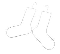 HOMSFOU Bloqueurs De Chaussettes en Métal 2 Pièces 25,4 x 23 Cm pour Tricot Et Crochet, Présentoir Et Séchoir à Chaussettes, Usage Domestique, Séchage Et Mise Textile