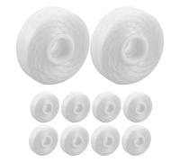 HOMSFOU Bobines de Recharge en Polyester 50 M, Lot de 10 Pcs, Nettoyage Interdentaire, Doux Gencives, Hygiène Bucco- Quotidienne
