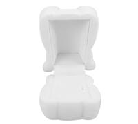 HOMSFOU Boîte à Bague D'ours Blanche, Coffret à Bijoux Compact Coussin Porte-alliances, Étui Léger et Pratique pour Voyage, Organisateur de Bagues de Fiançailles et Présent Romantique