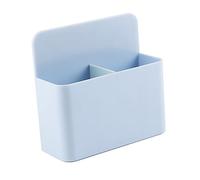 HOMSFOU Boîte à Crayons Magnétique Plastique Moyenne Taille Compartiments Multifonctions, Porte-stylo Bureau Solide Bleu, Rangement Pour Craies Et Accessoires Scolaires Professionnels