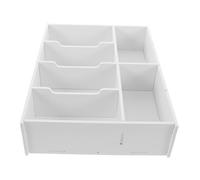 HOMSFOU Boîte à Monnaie Compacte Multi-compartiments Plastique pour Tiroir de Bureau Organisateur de Billets et Plateau de Rangement Portable et pour Caisse Liquide