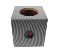 HOMSFOU Boîte de Haut-Parleur Automobile, Caisson de Basses Siège 5 Pouces, Bois et PVC, Noir, pour Système Audio de Voiture, Longs et Road Trips