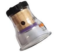 HOMSFOU Boîte de Moxibustion Magnétique à Aspiration Intégrée, Grosse Taille en Bois Ignifugé, Porte-cônes Moxa pour Acupuncture et Relaxation Musculaire, Outil de Brûlage pour Usage