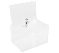 HOMSFOU Boîte de pour Dons et Suggestions avec Serrure Urne Transparent Acrylique pour Collecte de Fonds