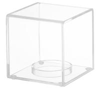 HOMSFOU Boîte de Présentation Baseball en Acrylique, Vitrine Carrée | Transparente, pour Petite Balle ou Figurine, Usage Maison et Boutique, Toucher Lisse