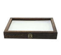 HOMSFOU Boîte de Présentation D’insectes en Bois avec Couvercle Acrylique | Format 12,18x8,65x1,57 Po, Protection Contre la Poussière, Vue Rapide, pour Lépidoptères et Petits Objets Style Aléatoire
