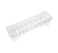 HOMSFOU Boîte de Rangement Plastique pour Tondeuses à Cheveux 10 Compartiments, Organiseur pour Peignes de Coupe, Étui de Présentation Compact pour Salon de Coiffure, Accessoire
