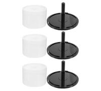 HOMSFOU Boîte de Rangement pour CD et Dvd, Lot de 3, Rond PP | Capacité 50 Disques, Couvercle Dôme Transparent, Empilable, pour Tiroir et Voyage