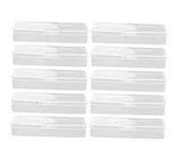 HOMSFOU Boîte De Récupération De Lames De Rasoir 10 Pièces Compacte Plastique Solide pour Élimination Sûre des Lames Usagées Usage Personnel Et Professionnel