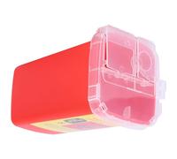 HOMSFOU Boîte de Récupération de Lames de Rasoir en Abs Rouge, Conteneur Sécurisé pour Déchets de Rasoirs Usagés, Distributeur Jetable pour Salon de Coiffure et Usage Professionnel