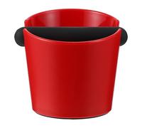 HOMSFOU Boîte de Recyclage Café Expresso Rouge Petite Taille en Plastique Antidérapant, Accessoire Préparation Café Maison, Bac Récupération Résidus pour Barista Cuisine