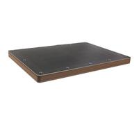 HOMSFOU Boîte D'exposition Murale Fibreboard Noir, 4 Emplacements, Échange Rapide, Design Moderne Élégant pour Cartes à Collectionner Sportives et Cartes de Baseball pour Vitrine