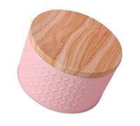 HOMSFOU Boîte Ronde En Fer Vintage Pour Goûter Et Biscuits Garçon Et Filles, Boîte De Boulangerie Conteneur Rose, Stockage Alimentaire Sécurisé, Usage Festif Et Rangement Snack