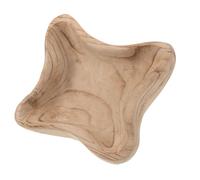 HOMSFOU Bol en Bois Sculpté à Main pour Autel Rituel Décoratif | Bord Ondulé, Reliefs de Runes Anciennes, Bois à Grain Visible, pour Centre de Table et Étagère