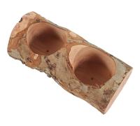 HOMSFOU Bol en Plastique Marron Double Compartiment Résistant à l'usure, Gamelle pour Chinchilla et Hérisson en Milieu Domestique