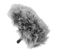 HOMSFOU Bonnette Anti-vent pour Microphone Housse Poilue Protection Contre le Bruit, Souffle et Salive Installation Rapide Compatible Usage Extérieur