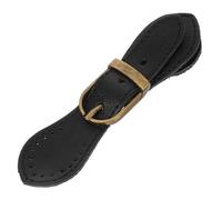 HOMSFOU Boucle à Ardillon en Cuir Noir pour Paquet à Main Fixation Latérale Robuste Accessoire de Quincaillerie pour Fabrication de Paquet Boucle de Connexion de Sangle Matériel DIY