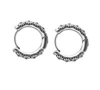 HOMSFOU Boucles D’oreilles Punk Vintage en Métal Inoxydable Argenté, Croix Stylisée, Fermoir Sécurisé, 1 Paire, Boucles D’oreilles Hip-hop Unisexes pour Usage Quotidien et Festivals