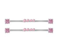 HOMSFOU Boucles D'oreilles Industrielles en Acier Titane pour Femmes, Lot de 2pcs, Design Élégant, Confort, Bijoux Piercing Cartilage 38 Mm