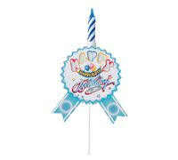 HOMSFOU Bougies pour Gâteau D'anniversaire Bougies D'anniversaire pour Gâteau Bleu Plastique et Paraffine Chantent Après Allumage pour Garçon et Filles Fêtes D'anniversaire