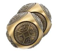 HOMSFOU Boules de Baoding en Laiton 36mm à Six Faces, 2pcs, Soulagement du Stress et Circulation Sanguine, Design Élégant pour Exercice des Doigts et Décor D'étude