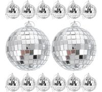 HOMSFOU Boules Disco Miroir 30 Pièces 4 CM Décoration Suspendue pour Fête Carnaval et Soirées Dansantes