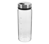 HOMSFOU Bouteille à Épices Rotative en Verre Borosilicaté et Acier Inoxydable 300 Ml, Pot à Poivre et Sel Compact Cuisine et Barbecue, Récipient Doseur Précis et Pratique