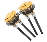 HOMSFOU Bouton-poussoir Double Chasse D'eau 2 Pièces, Diamètre Intérieur 38 Mm Extérieur 50 Mm, Accessoire de Rechange pour Réservoir de Toilettes Anciennes, Compatible Salle de Bain