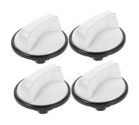 HOMSFOU Boutons de Commande Lave-linge Universels en Plastique Blanc Pièces Détachées Remplacement du Bouton Minuterie Compatible Multi-marques Lot de 4 Pièces Usage Machine à Laver