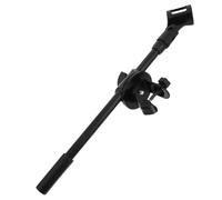HOMSFOU Bras Horizontal pour Microphone Support de Micro pour Podcast Pince Métal Plastique Noir Réglage Flexible Installation Facile pour Podcast et Changements Rapides de Session