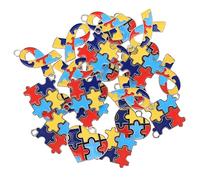HOMSFOU Breloques En Alliage De Bricolage Sensibilisation à L'autisme 24 Pièces Pendentifs Décoratifs Accessoires De Fabrication De Bijoux Diy Pendentifs Pour Colliers Et Bracelets Artisanat Créatif