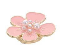 HOMSFOU Broche de Foulard Fleur Perles, Épingle à Châle en Alliage, Pince Décorative pour Chemise et Vêtement Féminin, Accessoire Mode Élégant pour Foulards et Cols, Rose