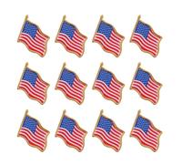HOMSFOU Broche Drapeau Américain Accessoires de Costume Créatifs en Fer Résistante à L'usure Lot de 12 Pièces Décoration Patriotique Fête de L'indépendance
