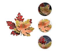 HOMSFOU Broche en Alliage Feuille D'érable à Épingle de Sûreté, Broche Chic Trois Couches Goutte D'huile, Ornement pour Fête de Noël et Thanksgiving, Accessoire Bijoux Femmes Filles