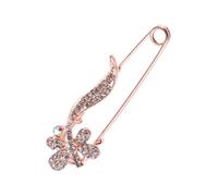 HOMSFOU Broche Épingle à Revers en Alliage Perle Simulée et Cristaux, Broche Fleur Décorative pour Femmes, Accessoire de Costume Élégant pour Fêtes et Présents, 1 Pièce
